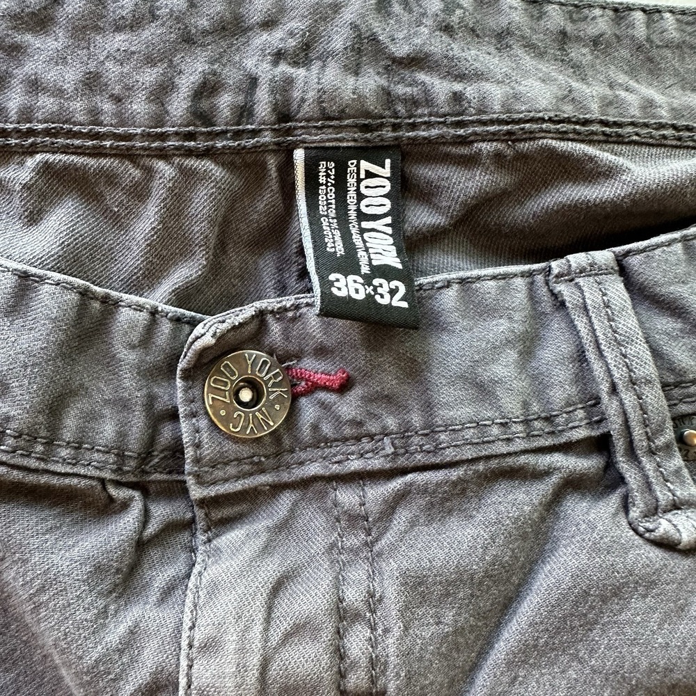 Zoo York Jeans Men's 36x29 Gray Straight Leg Stretch - Picture 3 of 8